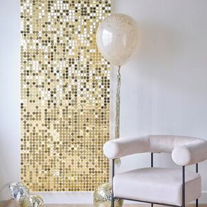 Ginger Ray Gold Disc Tiles Shimmering Wall Panels 12 Pieces Photo Backdrop Birthday Party Decoration 30.5cm Ginger Ray Gold Disc Tiles Shimmering Wall Panels 12 Pieces Photo Backdrop Birthday Party Decoration 30.5cm