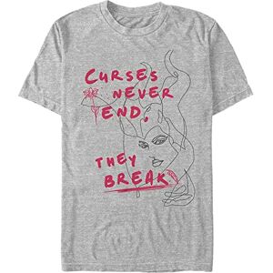 Disney Maleficent: Mistress of Evil-Curse Scribbles Organic Short Sleeve T-Shirt, Melange Grey, M Disney Maleficent: Mistress of Evil-Curse Scribbles Organic Short Sleeve T-Shirt, Melange Grey, M