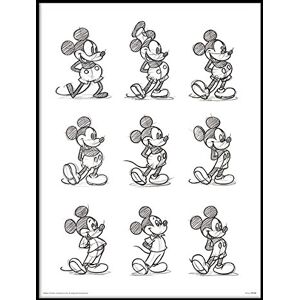 Pyramid Mickey Mouse (Sketched Multi) 30cm x 40cm Framed, Collectors Print, One Size Pyramid Mickey Mouse (Sketched Multi) 30cm x 40cm Framed, Collectors Print, One Size