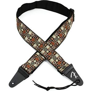 Fender ® Festival Guitar Strap Vintage Inspired Woven Tan Mosaic Design Fender ® Festival Guitar Strap Vintage Inspired Woven Tan Mosaic Design