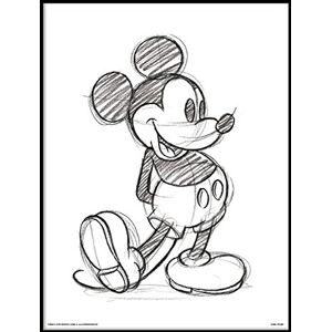 Pyramid Mickey Mouse (Sketched Single) 30cm x 40cm Framed, Collectors Print, One Size Pyramid Mickey Mouse (Sketched Single) 30cm x 40cm Framed, Collectors Print, One Size