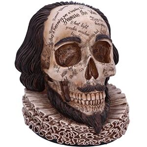 Nemesis Now Shakespeare's Legacy 16cm, Resin, Shakespeare Skull Figurine, Inspired by William Shakespeare, Cast in the Finest Resin, Hand-Painted Nemesis Now Shakespeare's Legacy 16cm, Resin, Shakespeare Skull Figurine, Inspired by William Shakespeare, Cast in the Finest Resin, Hand-Painted