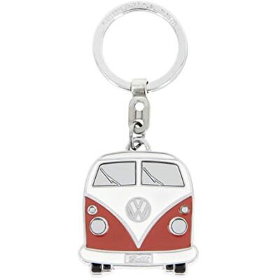 BRISA VW Collection Volkswagen Enamel Metal Keyring Keychain Accessory Keyholder in T1 Bus Design (Front/Orange) BRISA VW Collection Volkswagen Enamel Metal Keyring Keychain Accessory Keyholder in T1 Bus Design (Front/Orange)