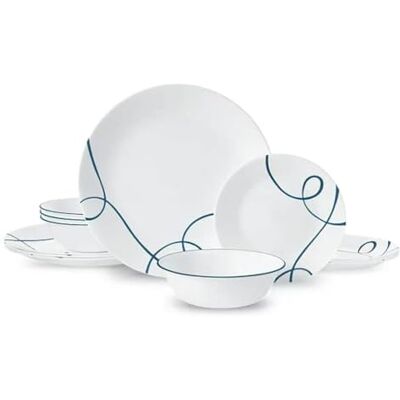 Corelle Lia 12-Piece Chips & Cracks Resistant Dinnerware Set, Service for 4 Corelle Lia 12-Piece Chips & Cracks Resistant Dinnerware Set, Service for 4