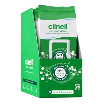 Clinell - Universal - 4 Pack - 70 XL Wipes - Wipes Clinell - Universal - 4 Pack - 70 XL Wipes - Wipes