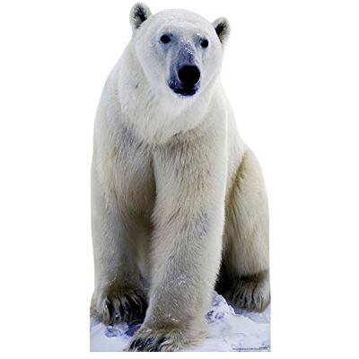 Iconicgreats Polar Bear Lifesize Cardboard Cutout - Fun Figure for Parties Iconicgreats Polar Bear Lifesize Cardboard Cutout - Fun Figure for Parties