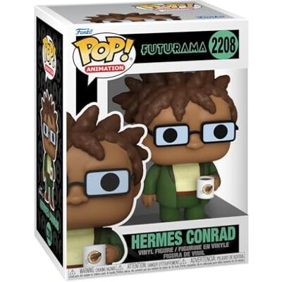 Funko POP! Animation: Futurama Hermes Conrad with Mug Collectable Vinyl Figure Gift Idea Official Merchandise Toys For Kids & Adults Model Figure for Collectors and Display Funko POP! Animation: Futurama Hermes Conrad with Mug Collectable Vinyl Figure Gift Idea Official Merchandise Toys For Kids & Adults Model Figure for Collectors and Display