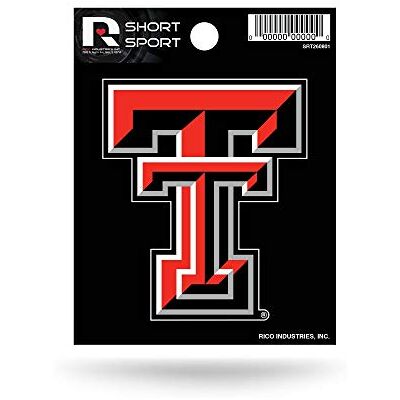 Rico Industries NCAA Texas Tech Red Raiders Die Cut Team Logo Short Sport Sticker Rico Industries NCAA Texas Tech Red Raiders Die Cut Team Logo Short Sport Sticker