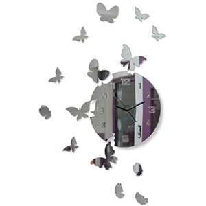 FLEXISTYLE Modern wall clock Butterflies acrylic glass 30cm dial silent movement (non ticking) made in EU (Mirror) FLEXISTYLE Modern wall clock Butterflies acrylic glass 30cm dial silent movement (non ticking) made in EU (Mirror)