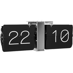Karlsson Flip Clock No Case Black, Chrome Stand, Steel, 8.5 x 36 x 14 cm, KA5601BK Karlsson Flip Clock No Case Black, Chrome Stand, Steel, 8.5 x 36 x 14 cm, KA5601BK