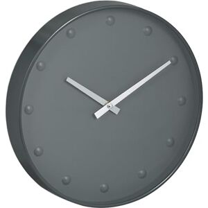 Relaxdays Wall Clock, Modern, Hour & Minute Hands, Ø 30 cm, Living Room, Kitchen, Office, Analogue Timepiece, Grey, Aluminium, Plastic Relaxdays Wall Clock, Modern, Hour & Minute Hands, Ø 30 cm, Living Room, Kitchen, Office, Analogue Timepiece, Grey, Aluminium, Plastic