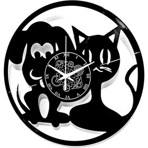 Instant Karma Clocks Wall Clock with Dog and Cat Silhouette Silent No-Ticking Perfect for Bedroom, Office, Studio, Kitchen, Living Room Modern Design Unique Decoration Instant Karma Clocks Wall Clock with Dog and Cat Silhouette Silent No-Ticking Perfect for Bedroom, Office, Studio, Kitchen, Living Room Modern Design Unique Decoration