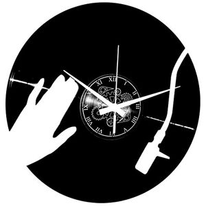 Instant Karma Clocks DJ Turntable Wall Clock with Hand & Needle Design Silent No-Ticking Perfect for Bedroom, Office, Studio, Cabin, Living Room Unique Decoration Instant Karma Clocks DJ Turntable Wall Clock with Hand & Needle Design Silent No-Ticking Perfect for Bedroom, Office, Studio, Cabin, Living Room Unique Decoration