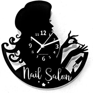 Instant Karma Clocks Wall Clock Make Up Salon Beauty Beautician Shop Manicure Nail Polish, Black Wood, 12 inch/ 30cm Instant Karma Clocks Wall Clock Make Up Salon Beauty Beautician Shop Manicure Nail Polish, Black Wood, 12 inch/ 30cm