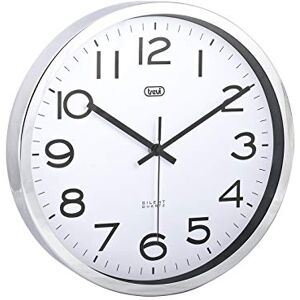 Trevi Round Wall Clock, Plastic, Silver, 30 cm Diameter Trevi Round Wall Clock, Plastic, Silver, 30 cm Diameter