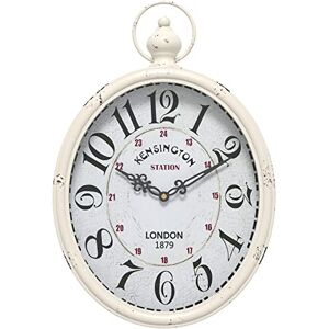 Menterry Oval Retro Wall Clock, Rustic Vintage Style, White Antique Design, Battery Operated Silent Decor Large Wall Clocks for Kitchen,Farmhouse,Office (15.5" H x 10.5" W) Menterry Oval Retro Wall Clock, Rustic Vintage Style, White Antique Design, Battery Operated Silent Decor Large Wall Clocks for Kitchen,Farmhouse,Office (15.5" H x 10.5" W)