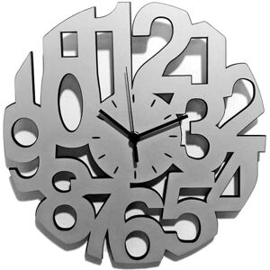 Instant Karma Clocks Modern Geometric Wall Clock – Silent Non-Ticking Wooden Design – Silver Minimal Wall Décor – Unique Gift for Home or Office Instant Karma Clocks Modern Geometric Wall Clock – Silent Non-Ticking Wooden Design – Silver Minimal Wall Décor – Unique Gift for Home or Office