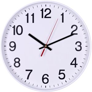 OFFICER PRODUCTS Plastic Wall Clock, 34 cm, White/Arabic Numerals, Wall Clock, Quartz, Silent Wall Clocks, for School, Office, Living Room, Kitchen, Analogue, Modern, Round, Decorative OFFICER PRODUCTS Plastic Wall Clock, 34 cm, White/Arabic Numerals, Wall Clock, Quartz, Silent Wall Clocks, for School, Office, Living Room, Kitchen, Analogue, Modern, Round, Decorative
