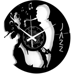Instant Karma Clocks Jazz Wall Clock with Saxophone and Musician Silhouette – Silent No-Ticking Perfect for Bedroom, Office, Studio, Cabin, Living Room Unique Decoration Instant Karma Clocks Jazz Wall Clock with Saxophone and Musician Silhouette – Silent No-Ticking Perfect for Bedroom, Office, Studio, Cabin, Living Room Unique Decoration