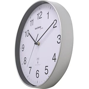 techno line Technoline WT8030 Classic Radio-Controlled Wall Clock Silver Frame White Dial Black Numerals Diameter 30 cm techno line Technoline WT8030 Classic Radio-Controlled Wall Clock Silver Frame White Dial Black Numerals Diameter 30 cm