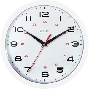 Acctim Aylesbury Kitchen Wall Clock Quartz 12/24 Hour Dial White 25cm Acctim Aylesbury Kitchen Wall Clock Quartz 12/24 Hour Dial White 25cm