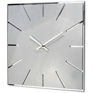 FLEXISTYLE Exact Square Wall Clock 30 cm Diameter, No Ticking Noise, Modern, Design Acrylic Glass and Acrylic Mirror, Living Room, Bedroom (White) FLEXISTYLE Exact Square Wall Clock 30 cm Diameter, No Ticking Noise, Modern, Design Acrylic Glass and Acrylic Mirror, Living Room, Bedroom (White)