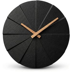 Driini Staircase Modern Wall Clock Unique 11.2 in. Frameless Concrete Design Contemporary, Minimalist Decor; No Numbers Silent Battery Operated Clocks with Decorative Wooden Hands; Black Driini Staircase Modern Wall Clock Unique 11.2 in. Frameless Concrete Design Contemporary, Minimalist Decor; No Numbers Silent Battery Operated Clocks with Decorative Wooden Hands; Black