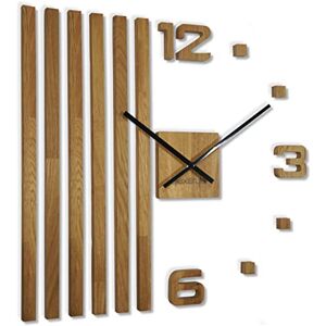 FLEXISTYLE 3D Wall Clocks DIY Wood Oak Slats Large Wall Clock 60 cm 3D Wall Clock Modern Design EKO Wall Clocks Wall Sticker Decoration Clocks for Office Living Room Bedroom Decorative Item Black Hands FLEXISTYLE 3D Wall Clocks DIY Wood Oak Slats Large Wall Clock 60 cm 3D Wall Clock Modern Design EKO Wall Clocks Wall Sticker Decoration Clocks for Office Living Room Bedroom Decorative Item Black Hands