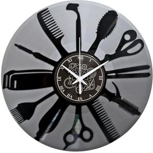 Instant Karma Clocks Wall Clock Barber Shop Hair Salon Hairdresser Stylist (Black And Silver B5) Instant Karma Clocks Wall Clock Barber Shop Hair Salon Hairdresser Stylist (Black And Silver B5)