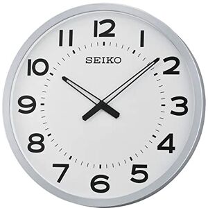 Seiko 20" Ultra-Modern Silver-Tone Framed Wall Clock Seiko 20" Ultra-Modern Silver-Tone Framed Wall Clock