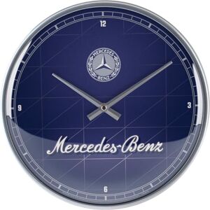 Nostalgic-Art Retro wall clock, Ø 31 cm, Mercedes-Benz – Silver & Blue – Gift idea for Mercedes-Benz fans, large kitchenclock, vintage design Nostalgic-Art Retro wall clock, Ø 31 cm, Mercedes-Benz – Silver & Blue – Gift idea for Mercedes-Benz fans, large kitchenclock, vintage design