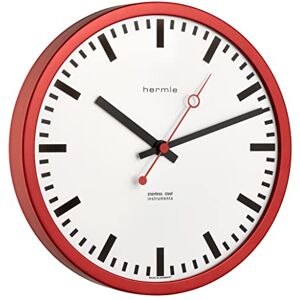 Hermle 30471-360870 Radio-Controlled Station Clock Red Hermle 30471-360870 Radio-Controlled Station Clock Red