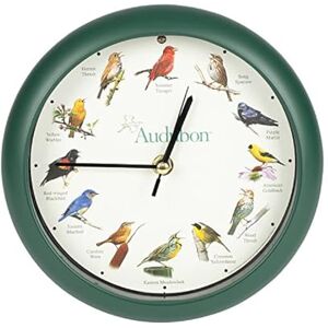 Mark Feldstein & Associates Audubon Singing Bird Wall/Desk Clock, 8 Inch Mark Feldstein & Associates Audubon Singing Bird Wall/Desk Clock, 8 Inch