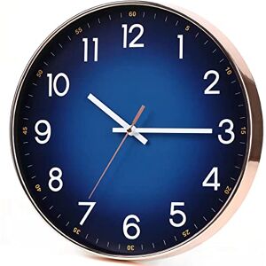 Generic Navy Blue Wall Clock, 12" Modern Round Wall Clocks, Quality Quartz Silent Non-Ticking Wall Clock, Decor Wall Clocks for Living Room Bedroom KitchenHome Generic Navy Blue Wall Clock, 12" Modern Round Wall Clocks, Quality Quartz Silent Non-Ticking Wall Clock, Decor Wall Clocks for Living Room Bedroom KitchenHome