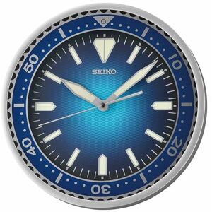 Seiko 12 Inch Heritage Design Watch Dial Wall Clock, Metallic Blue Seiko 12 Inch Heritage Design Watch Dial Wall Clock, Metallic Blue