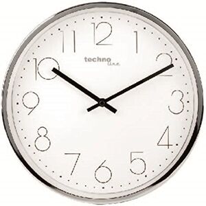 techno line Technoline WT 7210 Modern Filigree Wall Clock with Elegant Metal Frame, Chrome, Metal, Silver, 30 x 4.5 x 30 cm techno line Technoline WT 7210 Modern Filigree Wall Clock with Elegant Metal Frame, Chrome, Metal, Silver, 30 x 4.5 x 30 cm