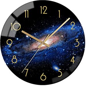 VIKMARI Black Arabic Numerial Wall Clock 12 Inch Silent Quality Quartz Battery Operated Wall Clocks- Round Glass Wall Clocks for Kitchen, Living Room, Dining Room and Bedroom Night Sky Pattern VIKMARI Black Arabic Numerial Wall Clock 12 Inch Silent Quality Quartz Battery Operated Wall Clocks- Round Glass Wall Clocks for Kitchen, Living Room, Dining Room and Bedroom Night Sky Pattern