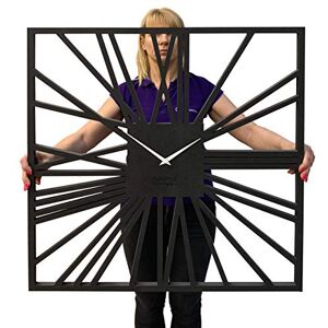 FLEXISTYLE large wall clock 80cm for living room modern for bedroom silent black roman digits XL FLEXISTYLE large wall clock 80cm for living room modern for bedroom silent black roman digits XL