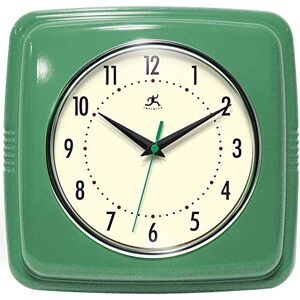 Infinity Square Silent Retro 9 inch Mid Century Modern Kitchen Diner Retro Wall Clock Quartz Sweep Movement (Green) Infinity Square Silent Retro 9 inch Mid Century Modern Kitchen Diner Retro Wall Clock Quartz Sweep Movement (Green)