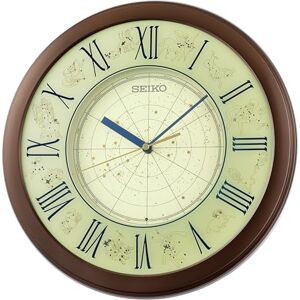 Seiko Wall Clock, Brown, Standard Seiko Wall Clock, Brown, Standard