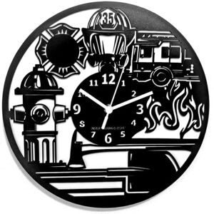 Instant Karma Clocks Firefighter Wall Clock – Silent Non-Ticking Quartz – Wall Decoration for Fire Station, Rescue Office, Fireman Gift, Hero Tribute Decor Instant Karma Clocks Firefighter Wall Clock – Silent Non-Ticking Quartz – Wall Decoration for Fire Station, Rescue Office, Fireman Gift, Hero Tribute Decor
