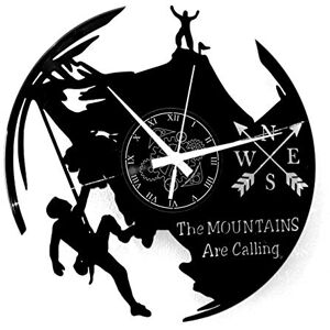 Instant Karma Clocks Mountain Climbing Trekking Wall Clock with Hiker Silhouette and Compass Silent Quartz Movement Perfect for Outdoor Enthusiasts and Nature Lovers Instant Karma Clocks Mountain Climbing Trekking Wall Clock with Hiker Silhouette and Compass Silent Quartz Movement Perfect for Outdoor Enthusiasts and Nature Lovers