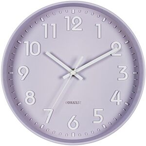 Bernhard Products Purple Wall Clock 10 Inch, Silent Non-Ticking, Quality Quartz 3D Numbers Battery Operated Round Pretty Clock for Bedroom/Kitchen/Office/Nursery Room Bernhard Products Purple Wall Clock 10 Inch, Silent Non-Ticking, Quality Quartz 3D Numbers Battery Operated Round Pretty Clock for Bedroom/Kitchen/Office/Nursery Room