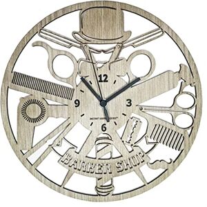 Instant Karma Clocks Barber Shop Wall Clock – Vintage Style – Silent No-Ticking Perfect for Beauty Salon Hairdressing Professional – Unique Decoration Instant Karma Clocks Barber Shop Wall Clock – Vintage Style – Silent No-Ticking Perfect for Beauty Salon Hairdressing Professional – Unique Decoration