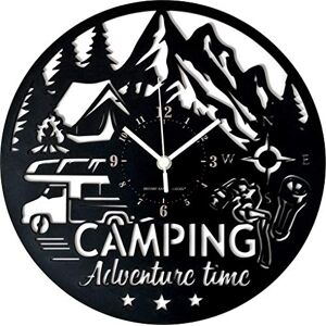 Instant Karma Clocks Camping Wall Clock with RV and Mountains Silent No-Ticking Perfect for Bedroom, Office, Studio, Cabin, Living Room Unique Decoration Instant Karma Clocks Camping Wall Clock with RV and Mountains Silent No-Ticking Perfect for Bedroom, Office, Studio, Cabin, Living Room Unique Decoration