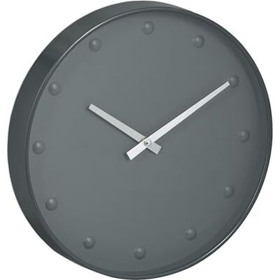 RELAXDAYS Modern Gray Wall Clock - Silent Ticking - 30cm RELAXDAYS Modern Gray Wall Clock - Silent Ticking - 30cm