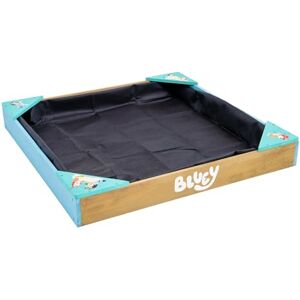 Bluey Wooden Sandpit with Cover FSC Certified Wooden Garden Sand Pit for Kids with Corner Seats Water Porous Liner Protective Cover Outdoor Play Ages 2+ Bluey Wooden Sandpit with Cover FSC Certified Wooden Garden Sand Pit for Kids with Corner Seats Water Porous Liner Protective Cover Outdoor Play Ages 2+
