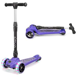 Xootz Scout Tri-Scooter, LED 3-Wheeled Light Up Scooter for Toddlers, Adjustable Bar Height and Foldable Scooter, for Kids, Girls and Boys, ages 3+, Purple Xootz Scout Tri-Scooter, LED 3-Wheeled Light Up Scooter for Toddlers, Adjustable Bar Height and Foldable Scooter, for Kids, Girls and Boys, ages 3+, Purple