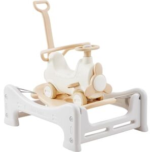 VEVOR 5 in 1 Rocking Horse for Toddlers 1-3 Years, Baby Rocking Horse with Trampoline, Detachable Balance Board, Push Handle and 4 Smooth Wheels, Support to 80lbs Kids Ride on Toy, White VEVOR 5 in 1 Rocking Horse for Toddlers 1-3 Years, Baby Rocking Horse with Trampoline, Detachable Balance Board, Push Handle and 4 Smooth Wheels, Support to 80lbs Kids Ride on Toy, White