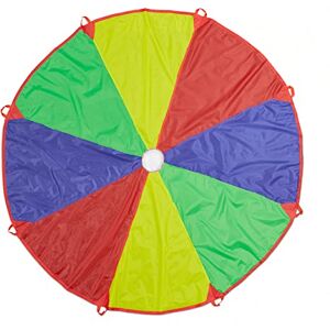 Relaxdays Children's, diameter 2 m, 8 handles, swing, rainbow cloth for outdoors, garden, parachute game, colourful, Polyester Relaxdays Children's, diameter 2 m, 8 handles, swing, rainbow cloth for outdoors, garden, parachute game, colourful, Polyester